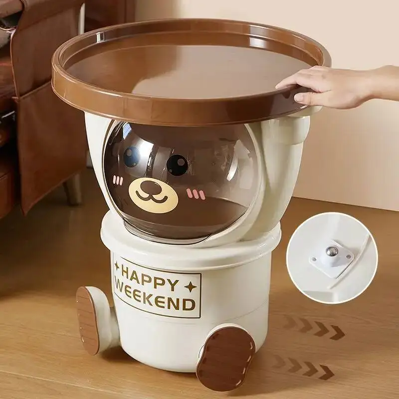 Cartoon Astronaut Storage Stool Children's Plush Toy Doll Storage Box Storage Bucket