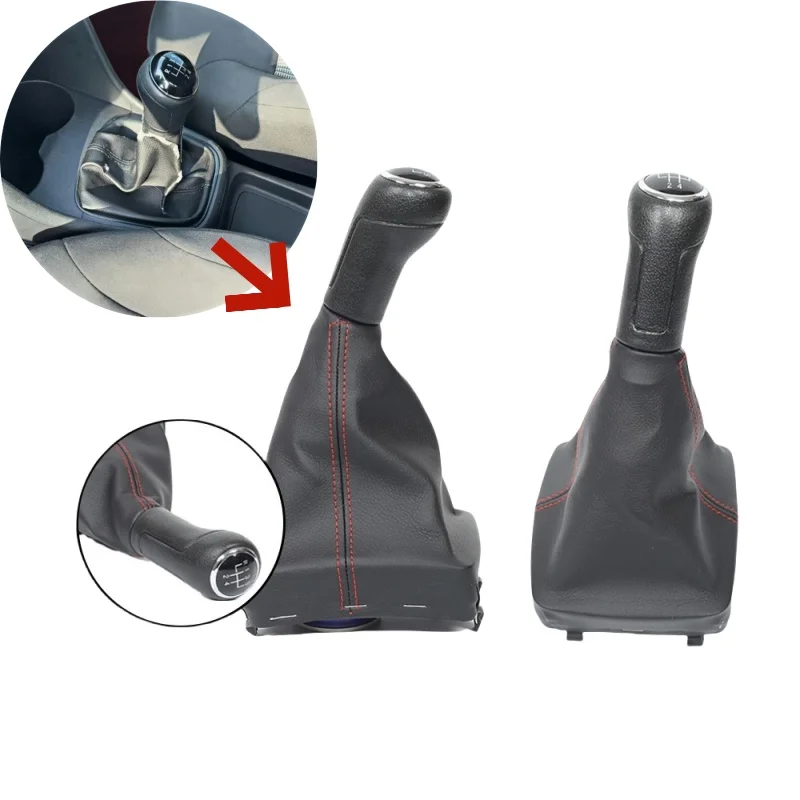

5 Speed Gear Shift Knob Gaitor Boot Cover For VW Polo 9N 9N2 GTI 2002 2003 2004 2005 2006 2007 2008 2009 2010 Accessories