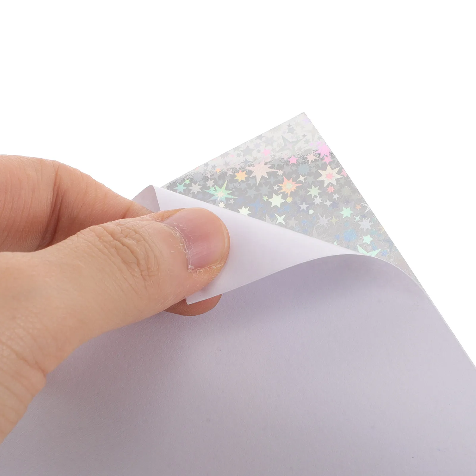 20Sheets Printable Holographic Sticker Paper Self-Adhesive Waterproof Vinyl for Inkjet Laser Printer Craft Labeling