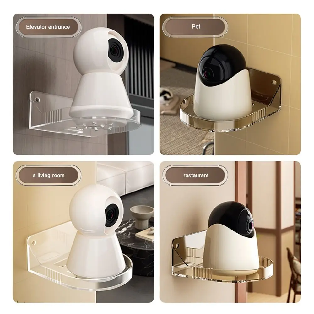 Mini Wandgemonteerde Camera Ondersteunende Houder Zelfklevende Mini CCTV Monitoring Beugel Ruimtebesparende Surveillance Mount Plank