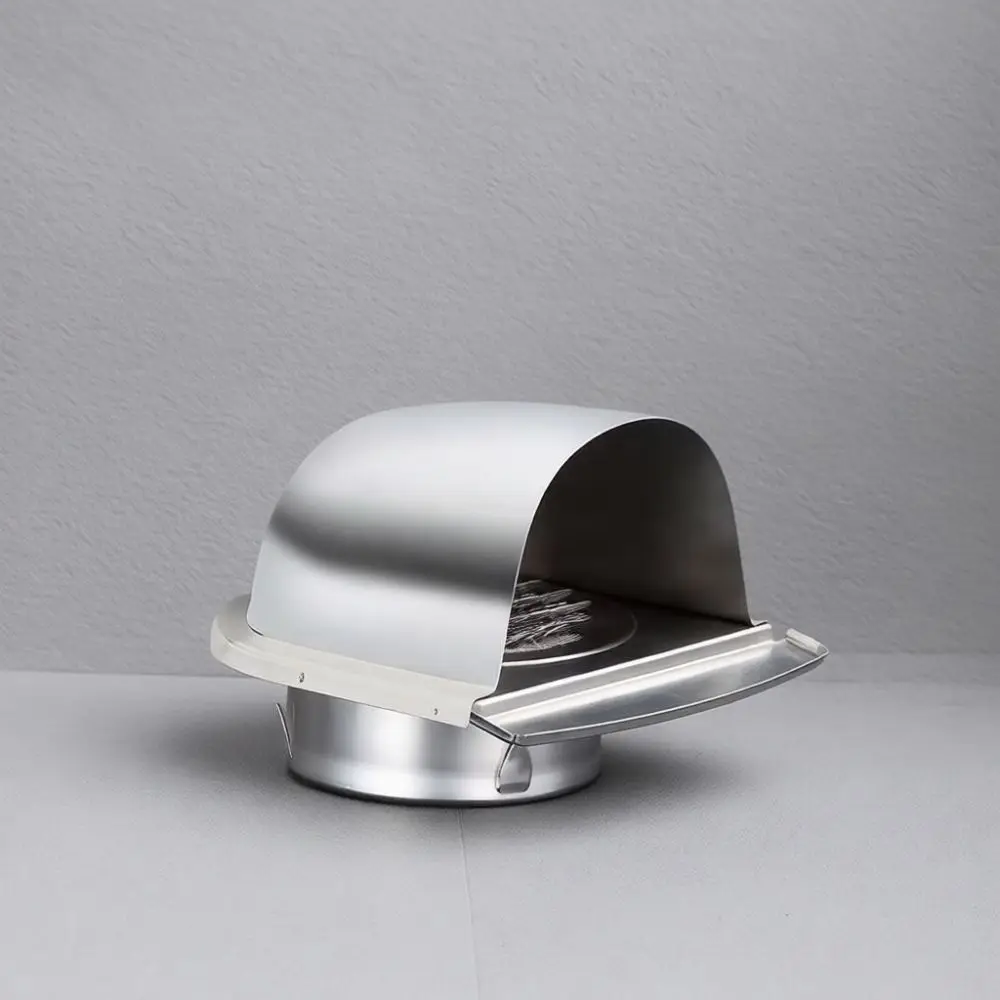 Stainless Steel U Style Wall Vent Hood Outdoor Exhaust Duct Cap Weatherproof Grill Protection For Kitchen Ventilation Pipe