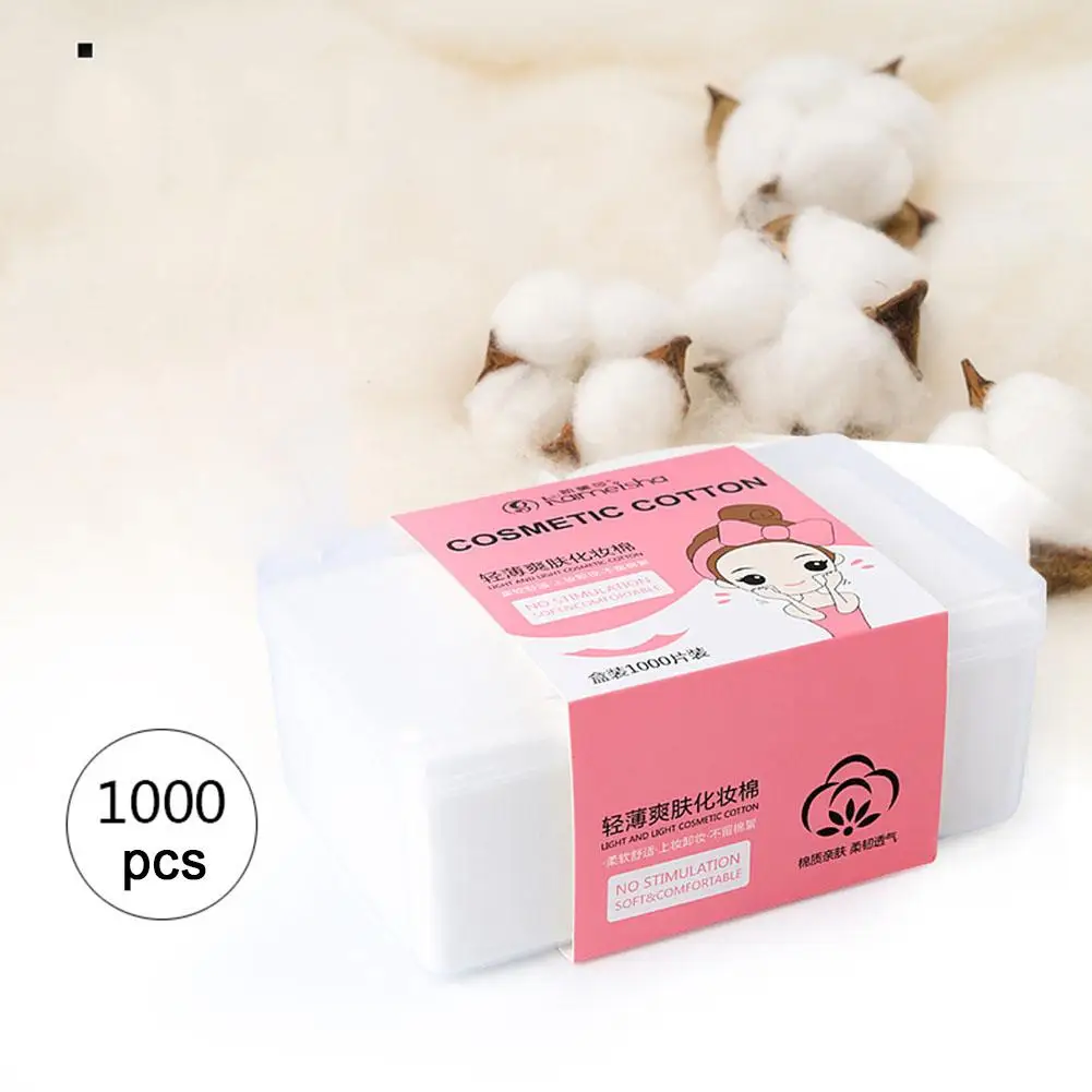 1000 Pcs Gauze Cotton Pads Makeup Accessories Facial Puff Remover White Practical