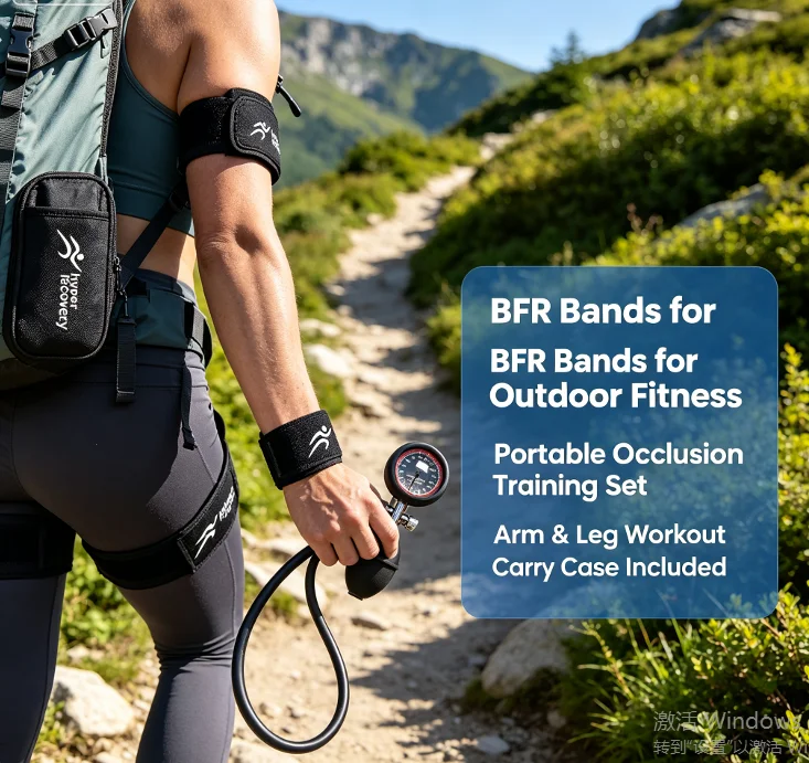 BFR occlusion cuff with hand pump blood flow restriction training cuff for muscle recovery strength rehabilitation training