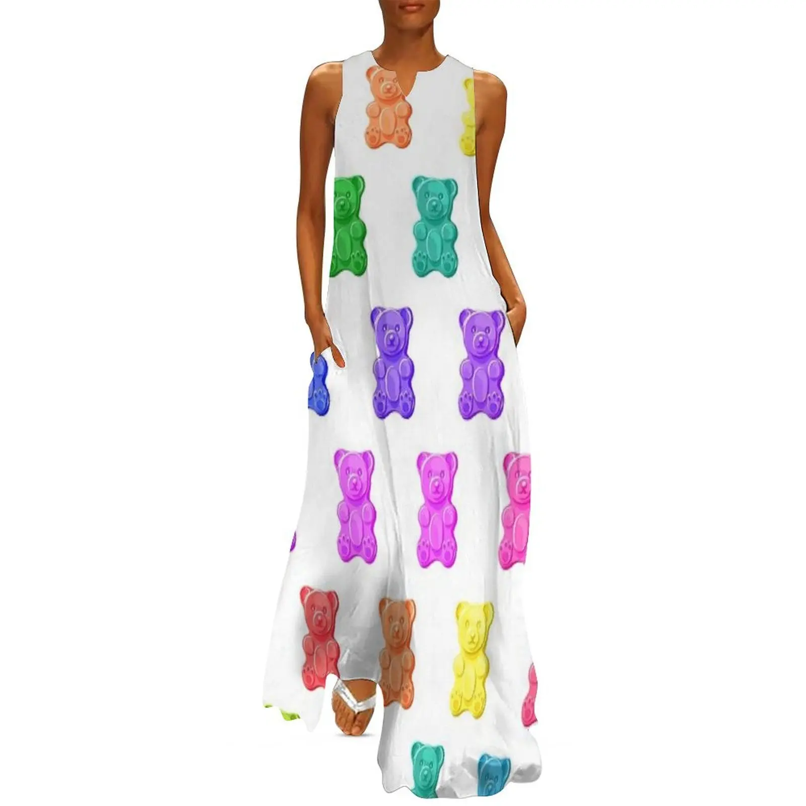 

Rainbow Gummy Bears Long Dress summer dress womens 2025 Women's clothing summer woman dress 2025 summer women 2025