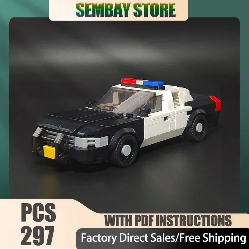 チャンピオンスピードカー MOC ビルディングブロック モジュール式警察追跡機 テクノロジーブロック クリスマス DIY おもちゃ 組み立てギフト