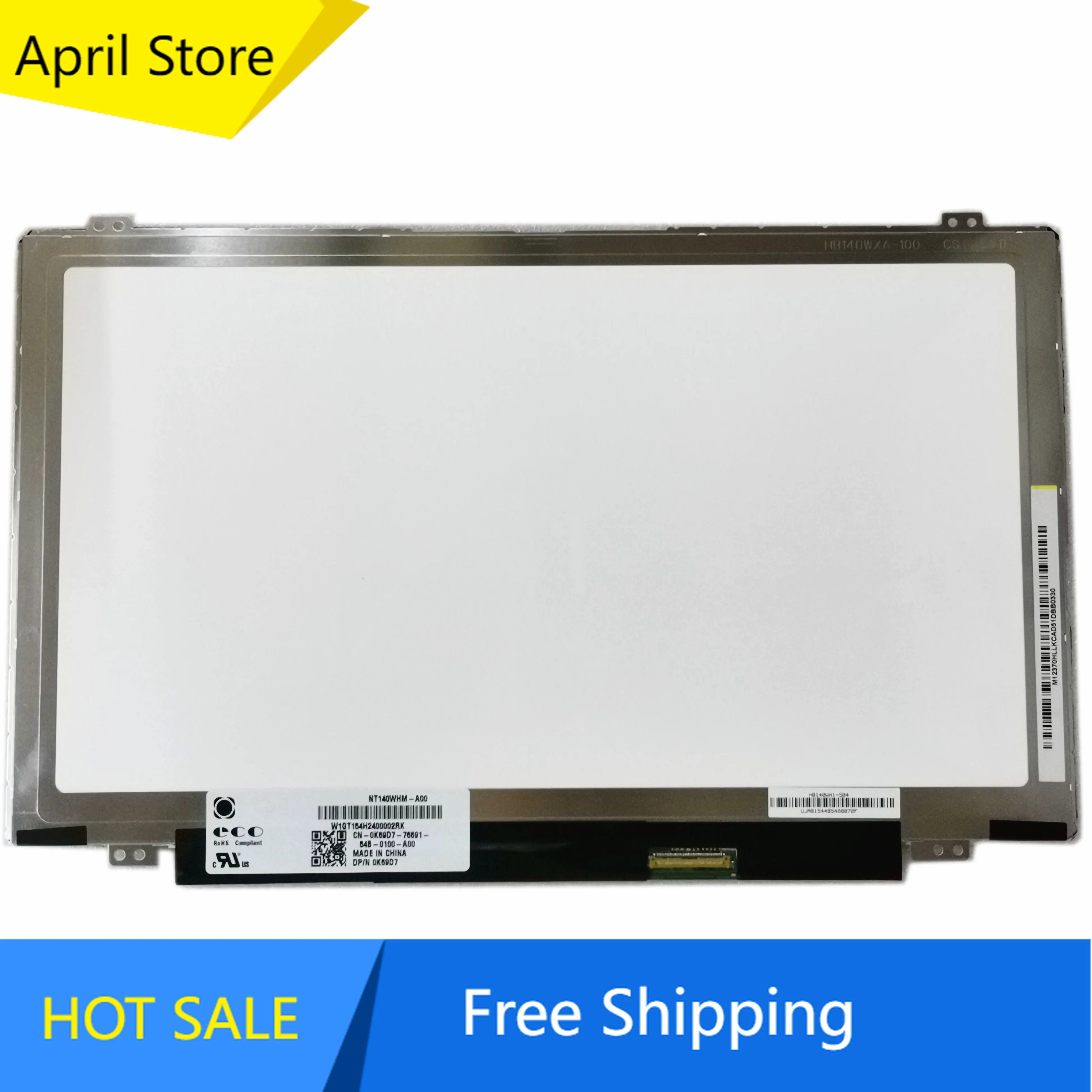 

NT140WHM-A00 NT140WHM A00 With TOUCH SCREEN Digitizer LCD LED Display Laptop Screen 40 pins