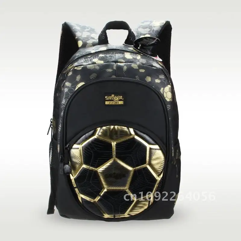 Australia Original Smiggle Golden football backpack children's backpack fashion versatile children's bag 7-16 years 16 inch