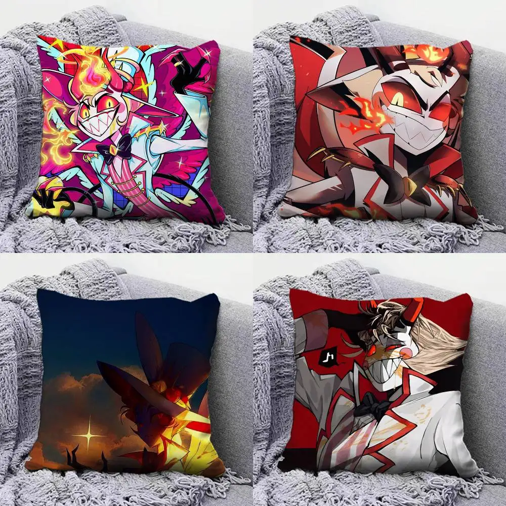 

Hazbin H-Hotel Lucifer M-Magne Pillow Covers, Home Sofa Cushion Covers and Aecorative Custom