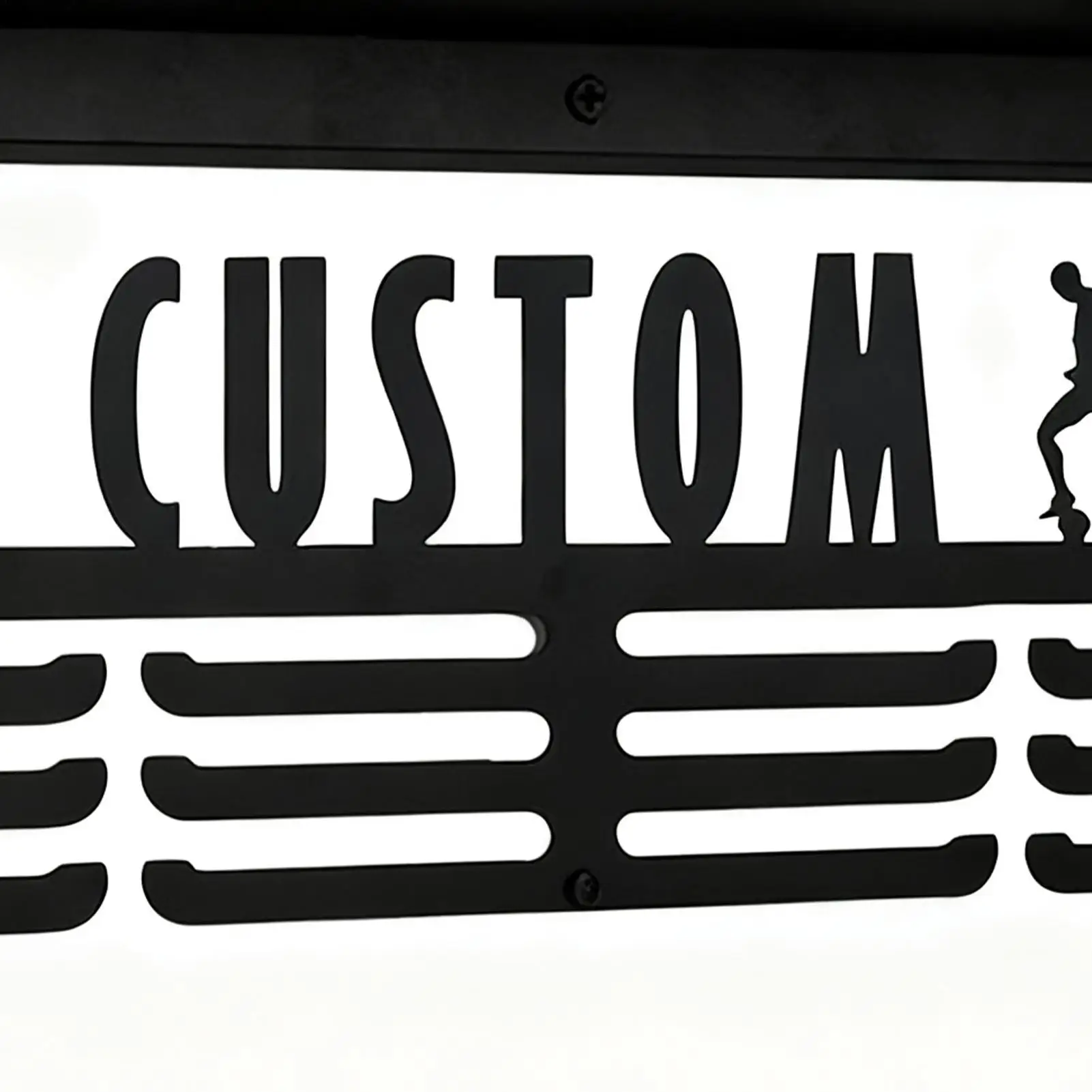 Soporte de pared para exhibición de trofeo, accesorios metálicos para el hogar, estante de exhibición para trofeo para correr, cinta, fútbol, deportes, carrera, béisbol, lucha