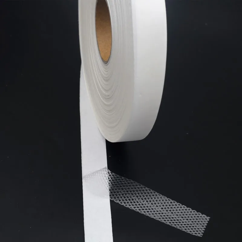 9Meter Hot Melt Adhesive Mesh Tape Double-Sided Release Protector Paper Film Fastener Tape DIY Garment Lining Adhesive Interling