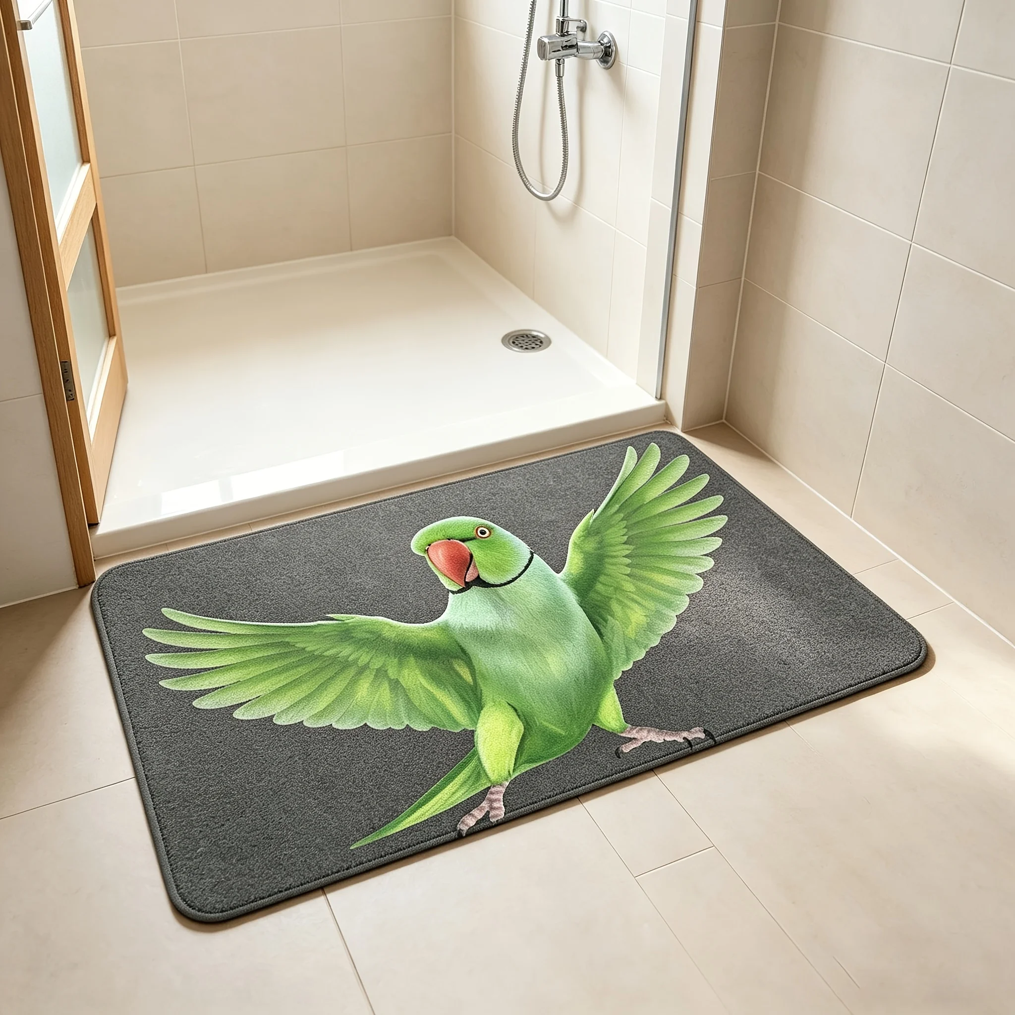 1pc Parrot‑Bird‑Themed Rectangular Area Rug, Indoor & Outdoor Floor Mat for Small Spaces, Bird‑Lovers Home Decor