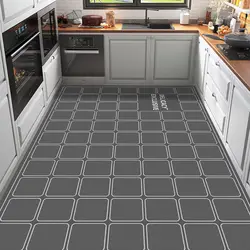 Kitchen Floor Mat Anti Slip and Oil Proof Carpet Absorbent Scrubbable Carpet Wash Free and Dirt Resistant Household Floor Mats