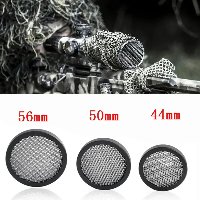 

Tactical 44mm/50mm/56mm Anti-reflection Sunshade Protective Cover Kill Flash Cover Cap Scope Protector cover for Hunting Optical