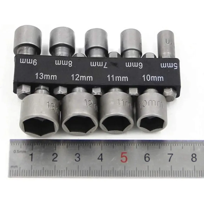 9/14Pcs Hex Socket Sleeve Nozzles Nut Driver Bit Set Hand Tools