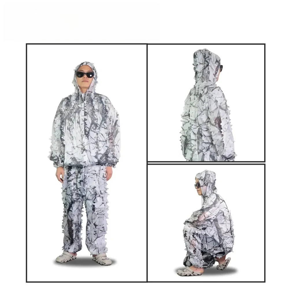 

Для охоты в джунглях, стрельбы, гирляндного костюма, 3D камуфляжные охотничьи костюмы, гильзы для мужчин, молодежные, камуфляжные охотничьи костюмы с листьями