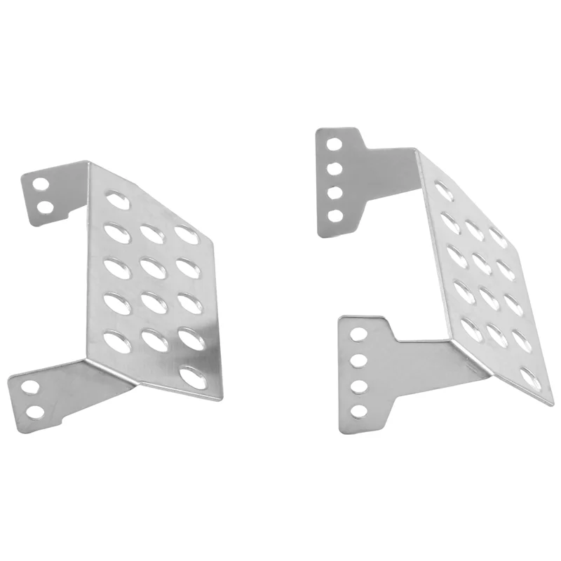 

WOWFU-Stainless Steel Chassis Armor Axle Protector Skid Plate Silver Metal With ESC Reset Switch For 1/10 RC Crawler TRX4