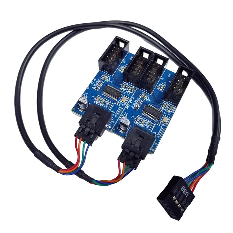 NEUE 30 cm 9Pin USB Splitter Expansion Karte 1 zu 2/4 Verlängerung Kabel Adapter Riser Board USB 2,0 HUB für Desktop Motherboard Header