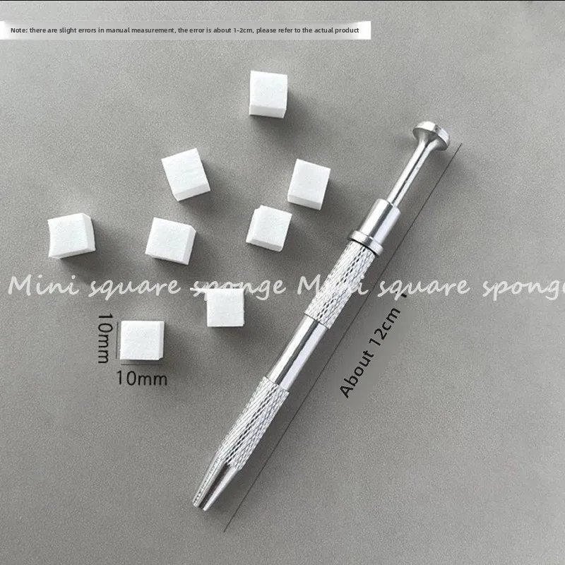 50/100 قطعة صغيرة مربعة مسمار الإسفنج مسحوق نفخة مع اختيار كليب التدرج مسمار الفن الختام فرشاة الرطب الجاف أدوات مانيكير عدة