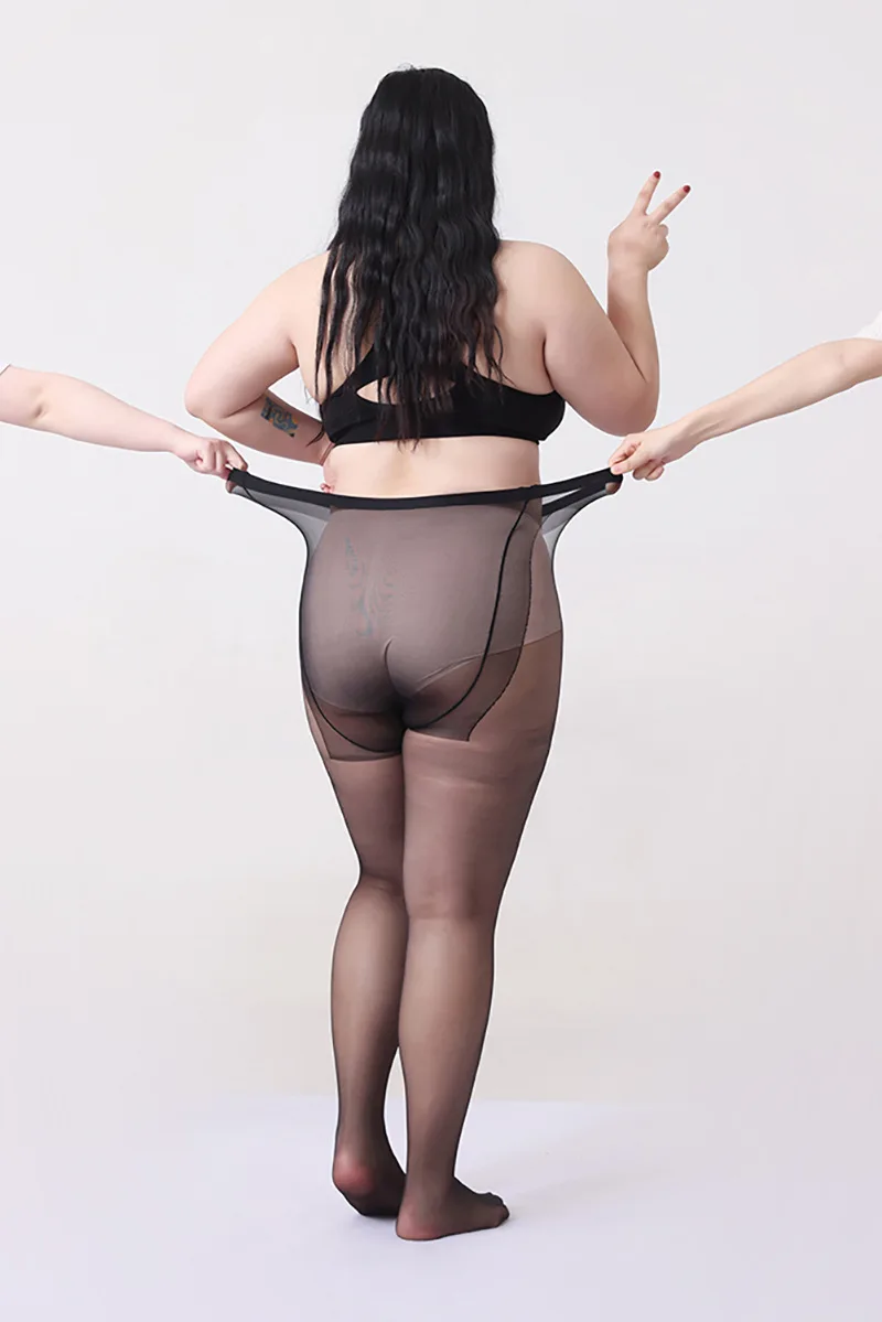 جوارب ملفوفة على شكل حرف T كبيرة الحجم لعام 2025، تشانغتشون مسننة للصيف رقيقة من الحرير الأسود والبطيخ بين الرجلين اختراق كامل