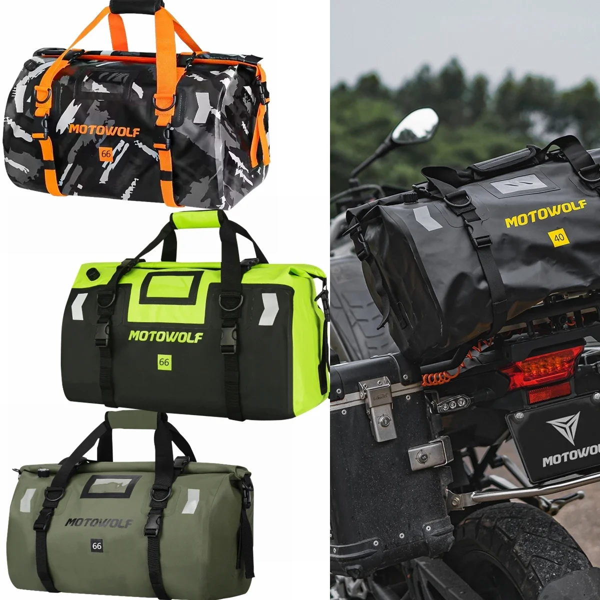 Waterproof 20L/40L/50L/66L/70L/100L Dry Storage Bag for Bicycle Mototcycle Travel, Swimming, Boating, Kayaking, Camping & Beach image 5