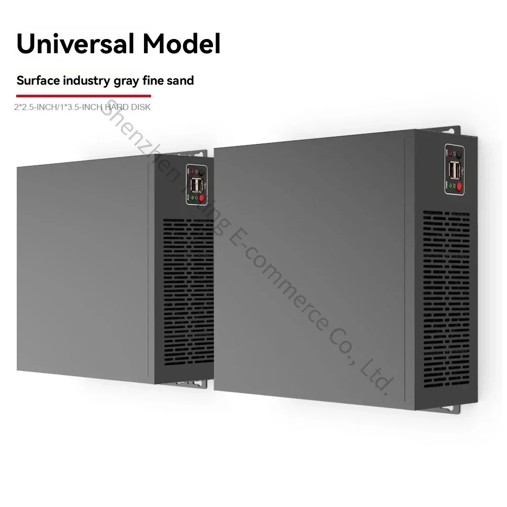 Wall Mounted Industrial Control Case ITX Motherboard Position Lower Power Vision Computer Host Industrial Black