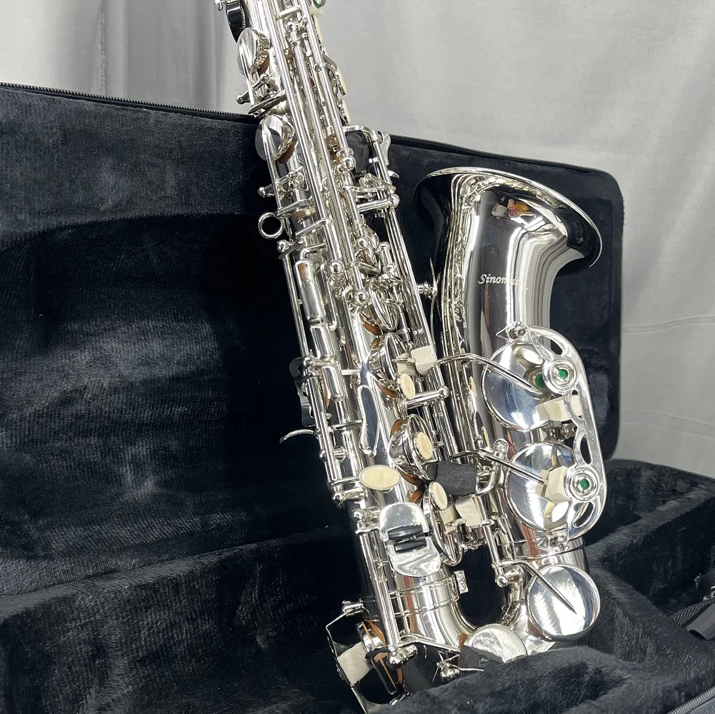 

Sinomusik Brand Wholesale Nickel Plated Alto Saxophone High Quality Woodwind Musical Instrument Custom Logo Factory Price