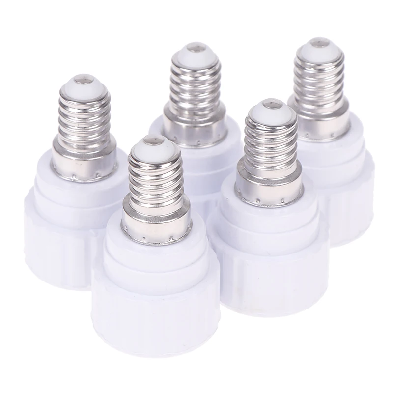 1/5Pcs Household LED Light Lamp Holder Converter E14 To GU10 Ceramic Base Screw Bulb Socket Adapter LED Halogen Lamp Base