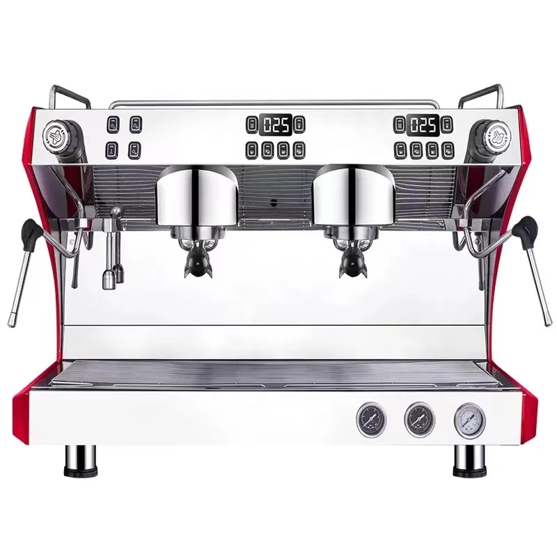 Professional Commercial Italian Coffee Maker Automatic Coffee Machine With 2 Group Dual Boiler Espresso Coffee Machine Black 11L
