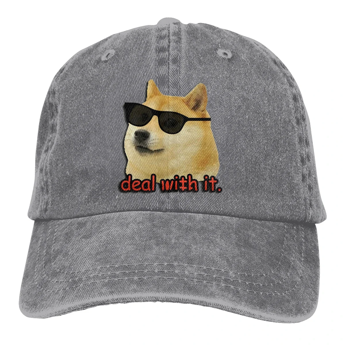 

Doge Deal With It Dog Meme бейсбольная кепка Кепка Спорт унисекс на открытом воздухе на заказ Dogecoin Смешные Биткоин шляпы