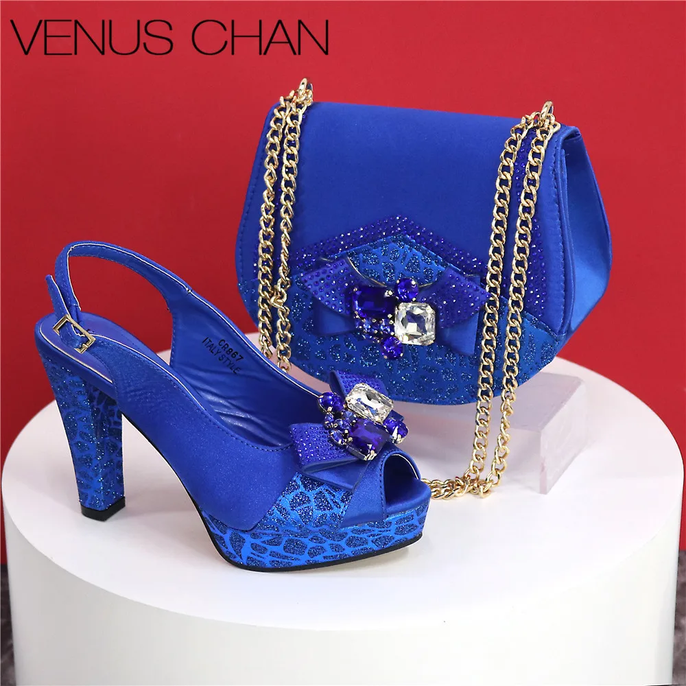 African Fashion Evening Shoes and Bag Italian Design Women's Shoes New Style High Heels Comfortable Women's Shoes and Bags