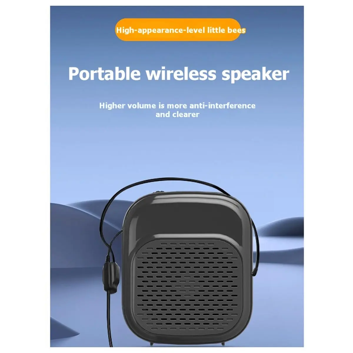DT81 Portable Amplifier with Headset Microphone for Teachers' Classroom Instruction High-Volume Portable Amplifier White