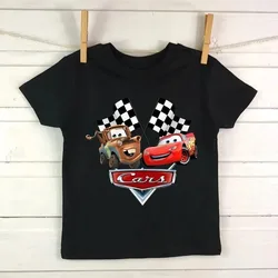 Disney Kids T Shirt Car Pixar Lightning McQueen Cartoon Graphic Baby Girls Clothes Cotton Boys T-Shirts Summer Children T-Shirt