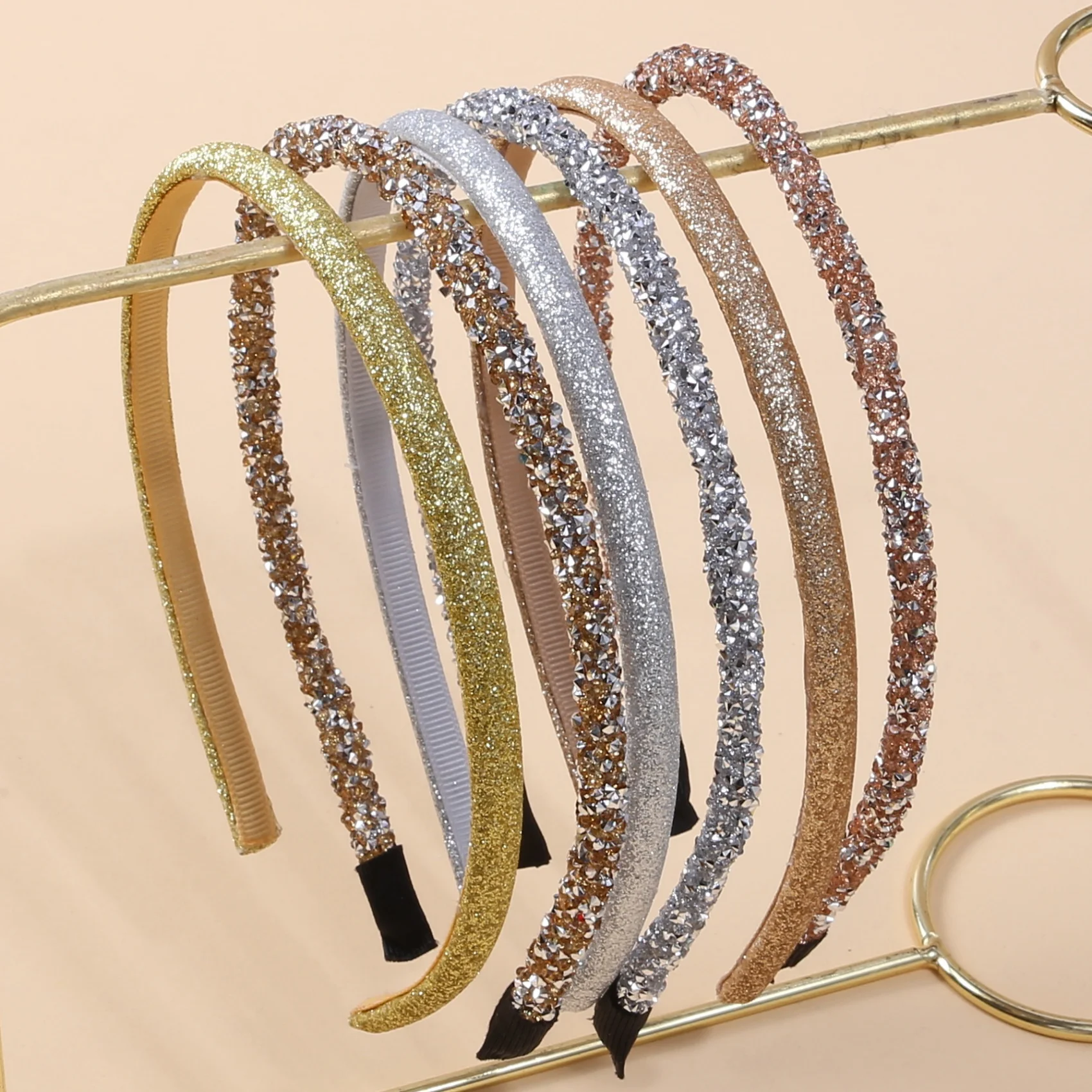 6pcs Glitter Headbands for Women Girls Hair Accessories Party Decor Sparkly Crystal Hairbands Girls Kids Hair Accessories