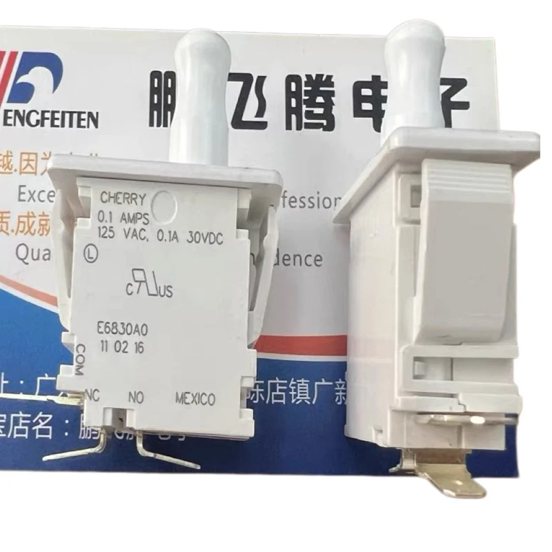 1 Stück 100% deutscher Kühlschrankschalter für Cherry E6830A0 E68, 3-Pin-Reset-Entriegelungstaste 0,1A – Detail 1