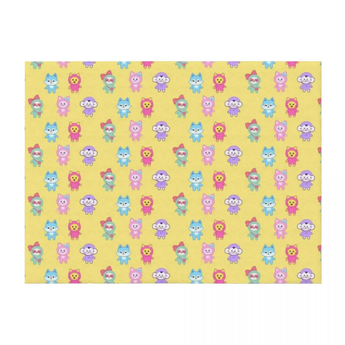 ITZY (WDZY) All Member Set Throw Blanket Decorative Beds wednesday Polar Retros Blankets