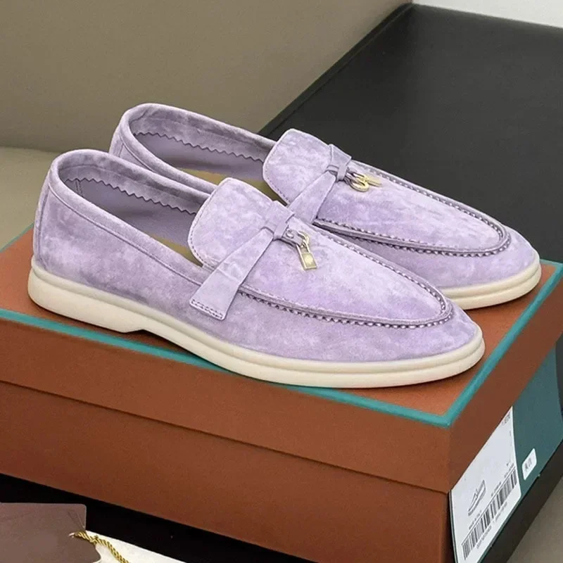 

2024 New Classic British Style Leisure Shoes Fringed Metal Buckle Flat Couple Shoes European Website Export Quality Footwear