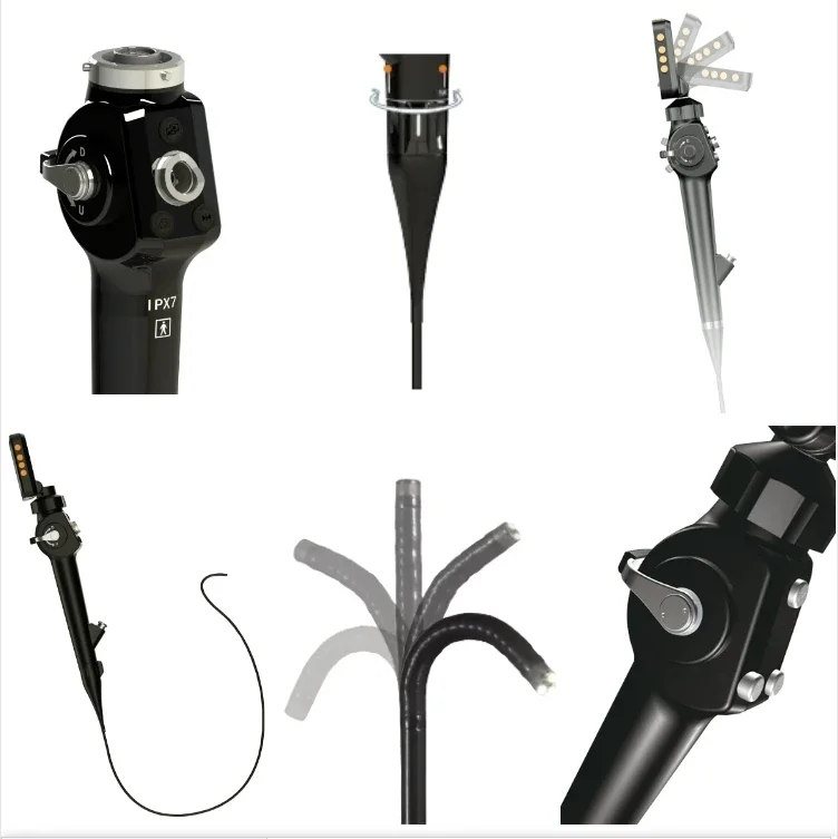 Laryngoscope vidéo flexible portable, opération à une main, bronchoscope, nasopharyngoscope, cystoscope, urétéroscope