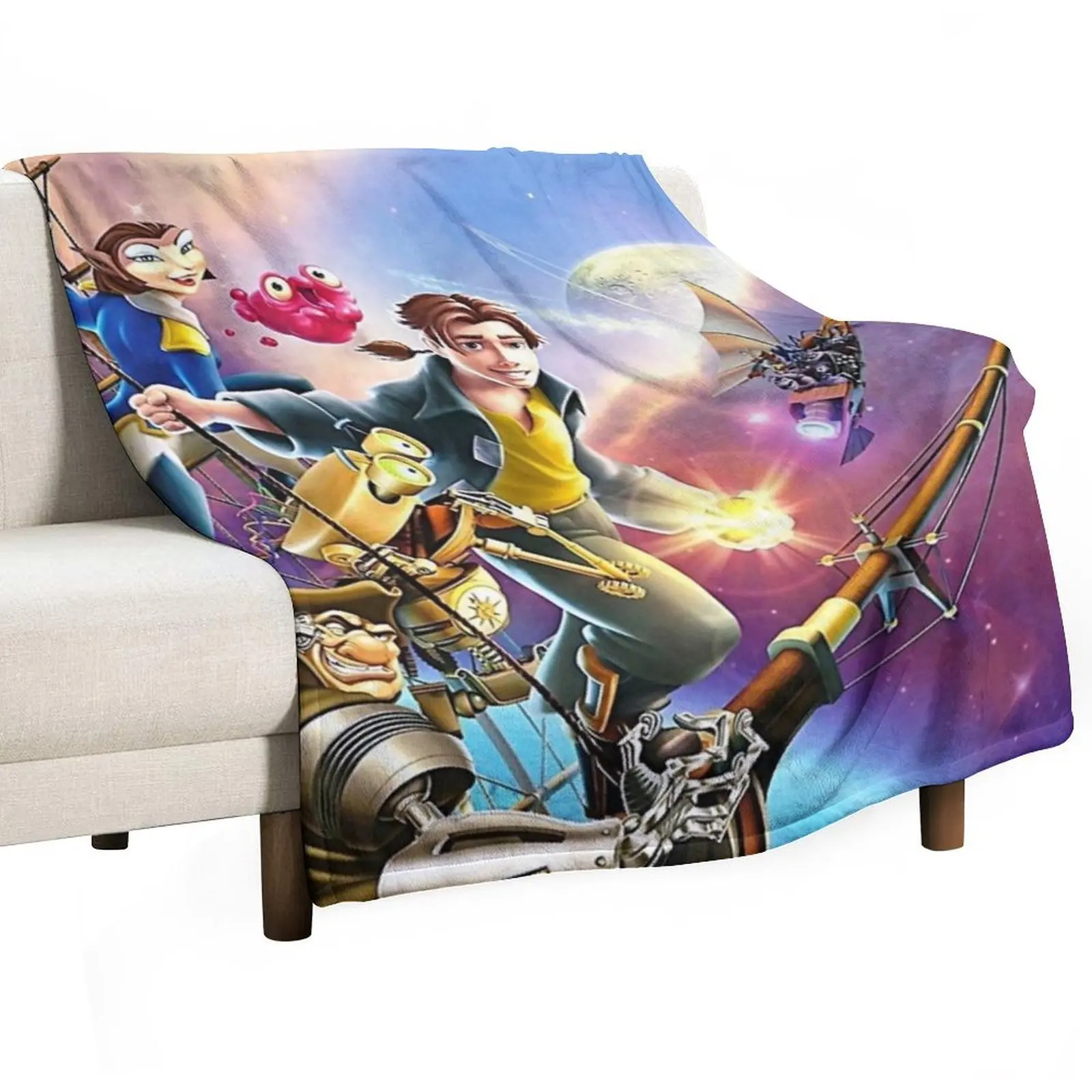

Colorful treasure planet Throw Blanket Cozy Home Blanket Gift for Christmas Holiday