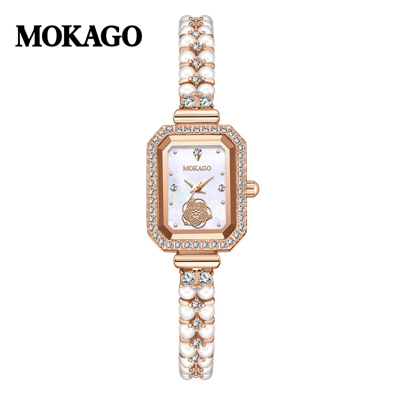 Women Watches Simulated Pearl Luxury Fashion Elegant Wrist Band Bracelet Jewelry Gifts Lady crystal Watches Universal Charms