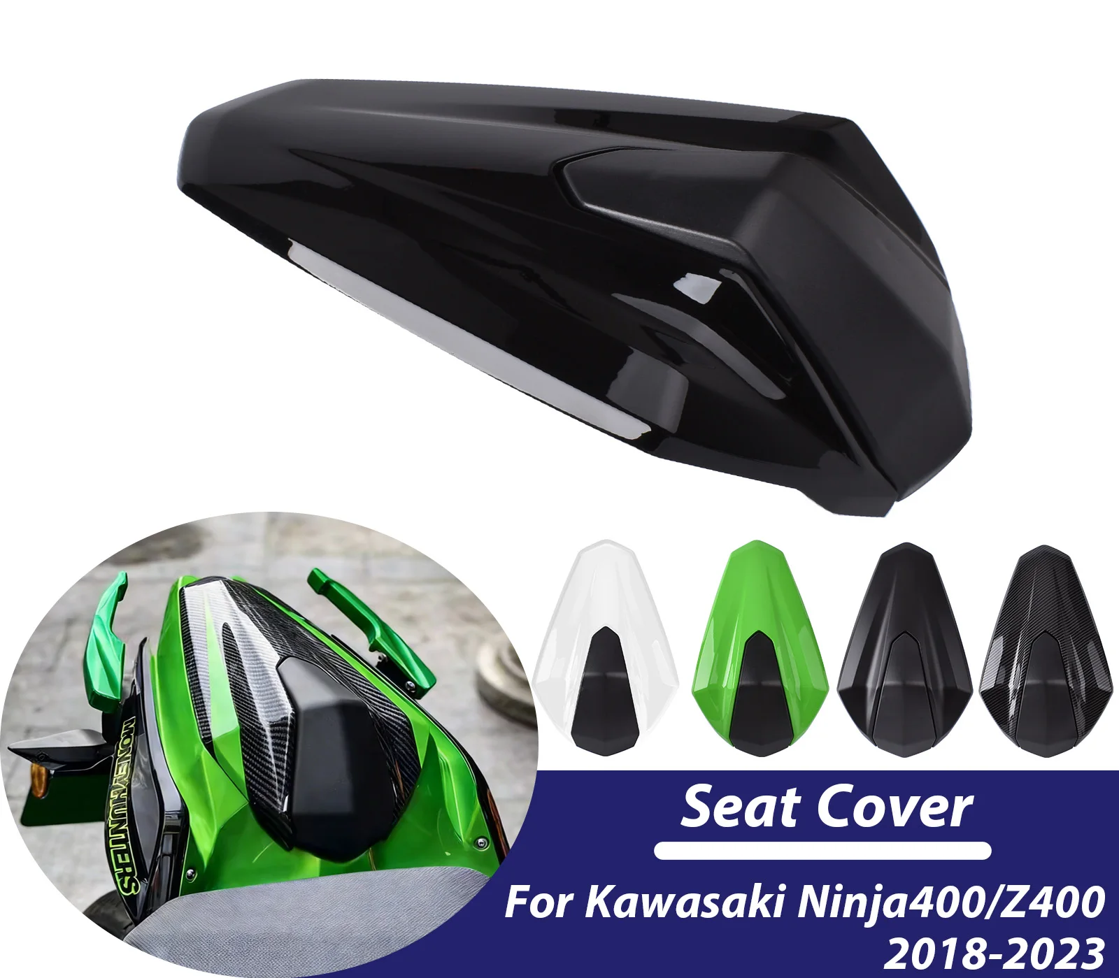 Für Ninja 400 Hinten Passagier Sozius Sitz Abdeckung Für Kawasaki Ninja 400 Z400 2018-2023 2022 Motorrad Verkleidung Gugel zubehör