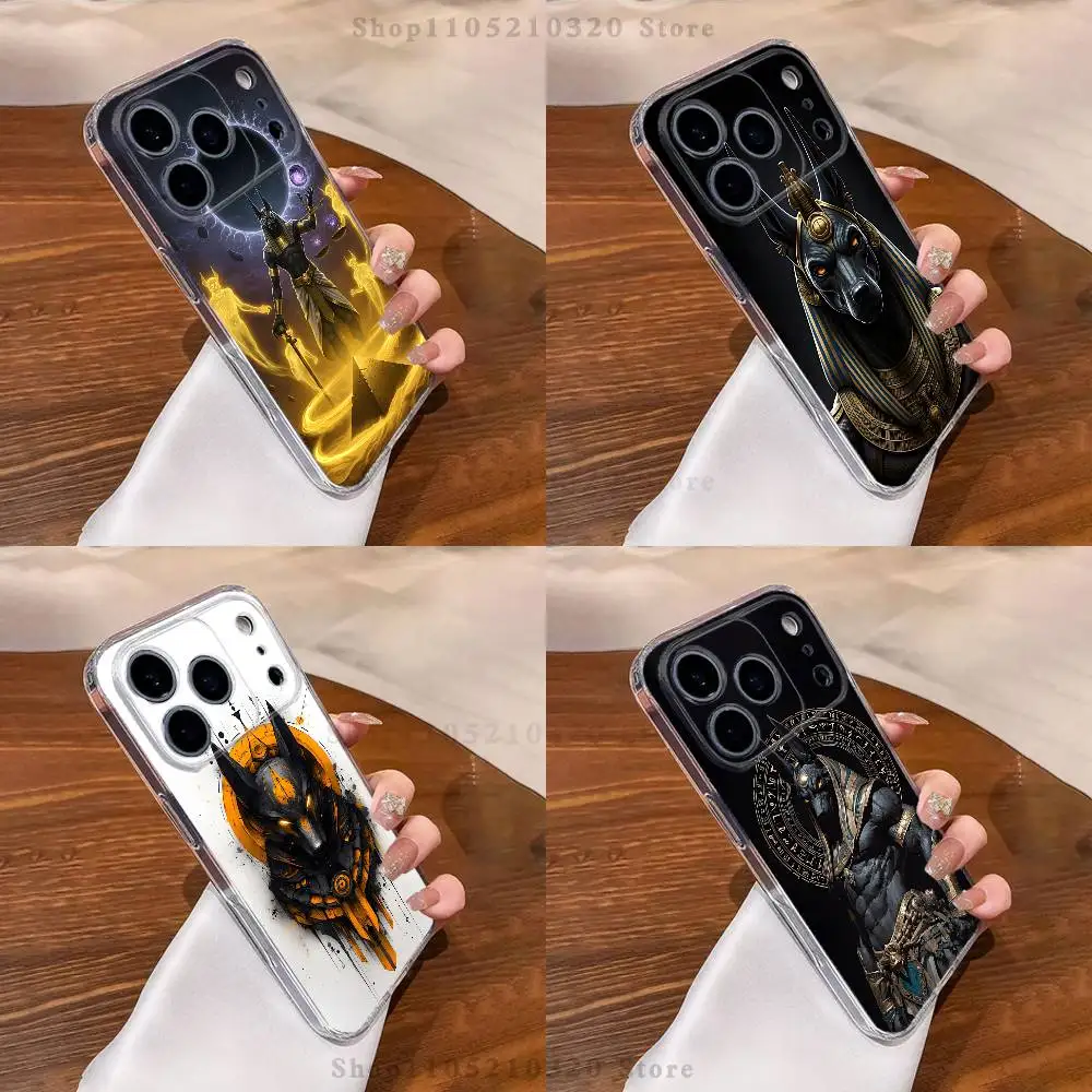 

Egypt Anubis Phone Case For iPhone 17,16,15,14,13,12,11 Pro,Max,Plus,XR,Mini,E Clear Full-coverage Soft Cover