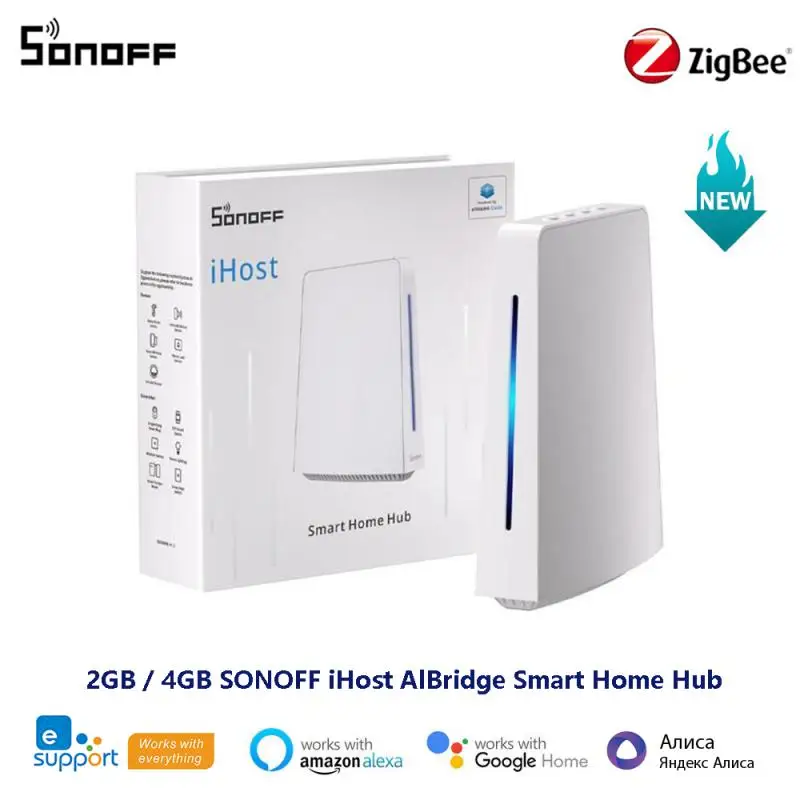 

SONOFF IHost Smart Home Hub Wi-Fi Wireless Gateway Zigbee Standard Protocol Smart Scene Home Security Sensor Smart Home System