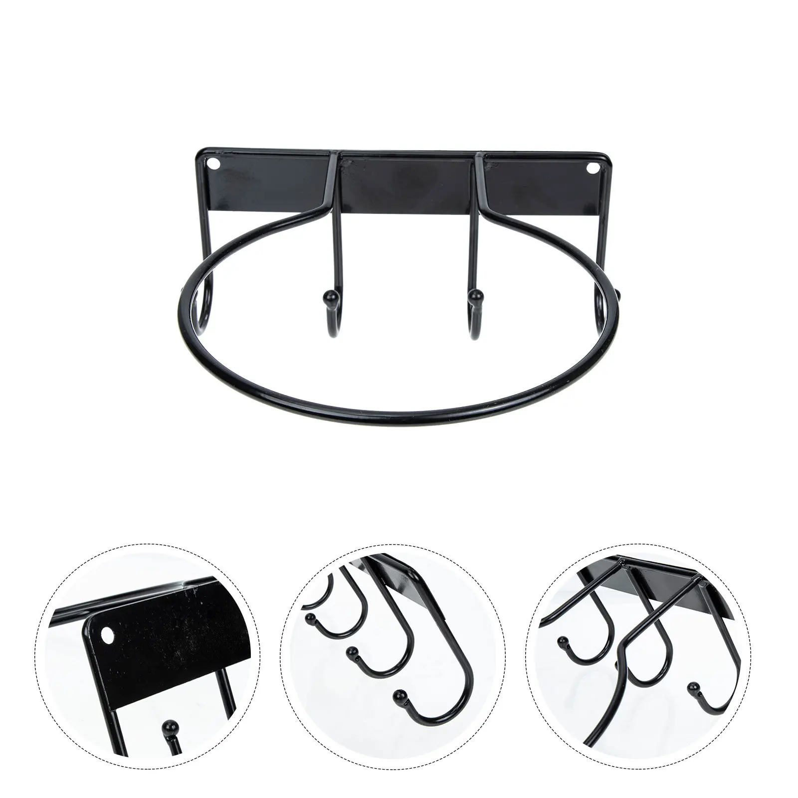 

Iron Ball Holder High-Class Iron Football Bracket Easy Install Wall Mount Rugby Rack Basketball Display Sports Room Wall Rack
