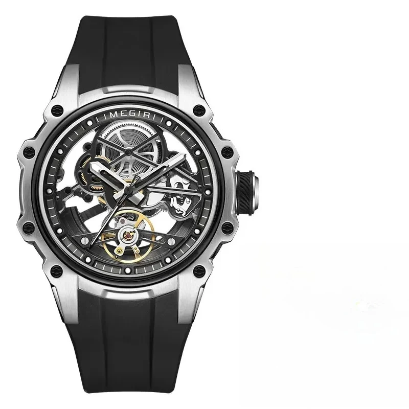 MEGIR 2243 Sport Automatic Movement Men's Watch Fashion Luxury Tourbillon Mechanical Watches for Men Relogios Masculino Relogio