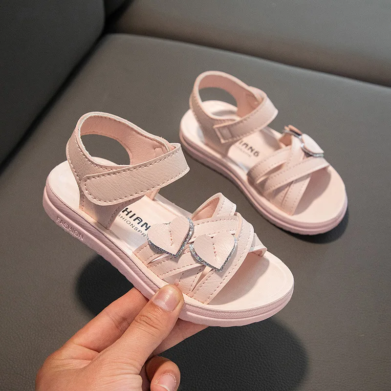 

Zapatos/Милые милые сандалии для девочек, новинка лета 2024, детская обувь на плоской подошве, удобная нескользящая пляжная обувь для девочек, Sandalias Femininas