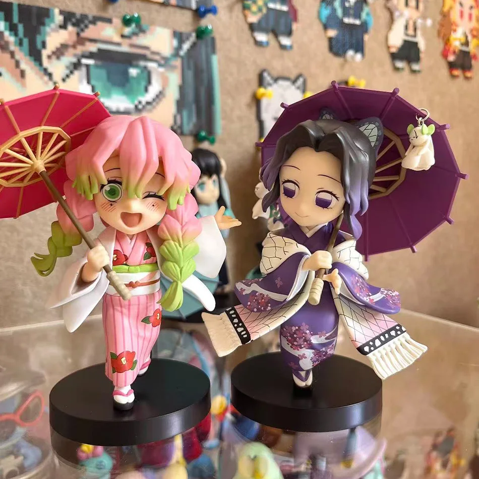 Demon Slayer Plum Rain Serie Blind Box Nezuko Tanjiro Q-Version PVC-Figuren Mystery Pack Geburtstags- und Weihnachtsgeschenk
