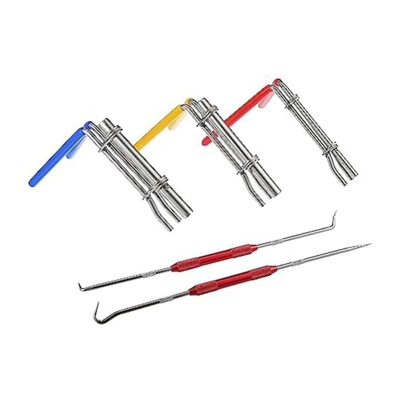 

5Piece Hydraulic Cylinder Rod Seal Installation Tool Kit Hydraulic Cylinder Rebuild Repair Gland Seal Tool Metal