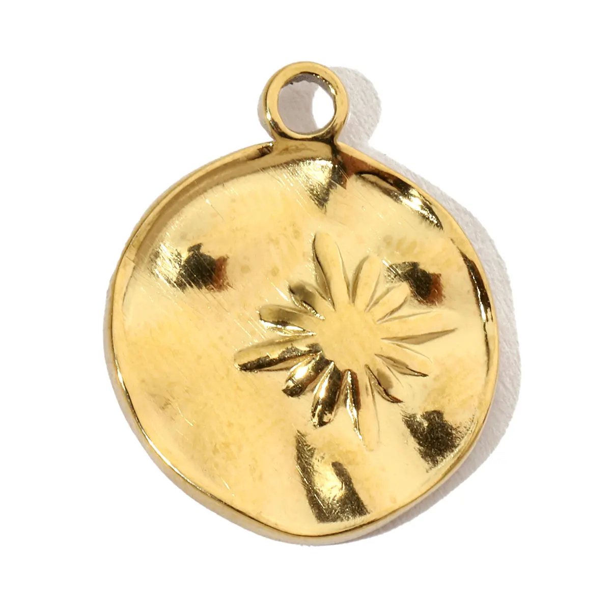 3pcs/Lot French Antique Coin Sun Stainless Steel Diy Charms Women Heart Butterfly Earring Necklace Pendant Croissant Jewelry
