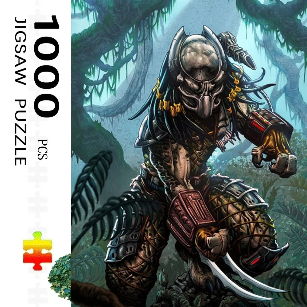 

Набор из 500/1000 деталей: пазлы для взрослых по мотивам научно-фантастического фильма «Хищник» — сложные крупные элементы, портативные, подходят для взрослых и семей.