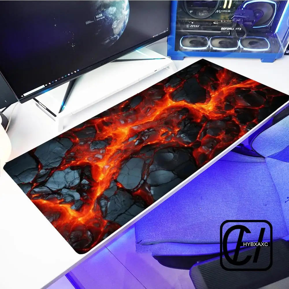 Geometric lava Pattern Mouse Pad Large Computer Office Table Mats XXL Anti-slip HD Game Keyboard Mousepads Long Desk Mat HYBXXC